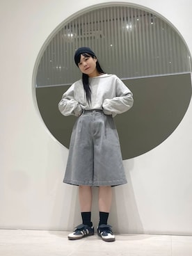 「SMELLY（スメリー）のアイテム（ニットキャップ/ビーニー）」を使った、きっしゃんさん（レディース・151cm）の冬コーディネート