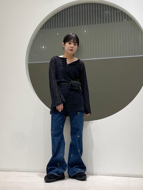 ENEU エヌー / ポケットフレアデニム フロントポケット/ ハンナミ 韓国 ENEU エヌー / ポケットフレアデニム フロントポケット