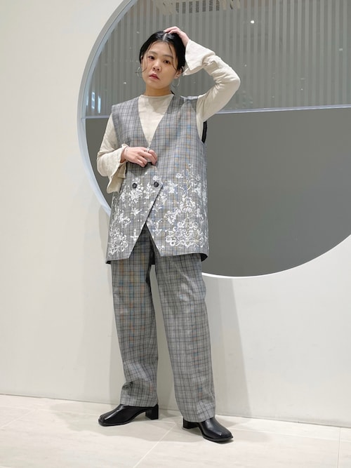 セール】センタープレスWIDEチェックパンツ（その他パンツ