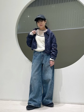 「アイテム（ダウンジャケット/コート）」を使った、きっしゃんさん（レディース・151cm）の秋コーディネート