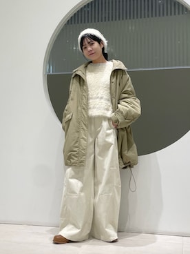 「アイテム（ダウンジャケット/コート）」を使った、きっしゃんさん（レディース・151cm）の秋コーディネート