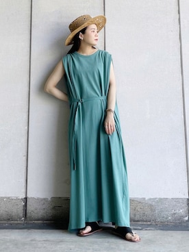 Kbf ケービーエフ レディース のワンピース グリーン カーキ 緑色系 コーディネート Zozotown