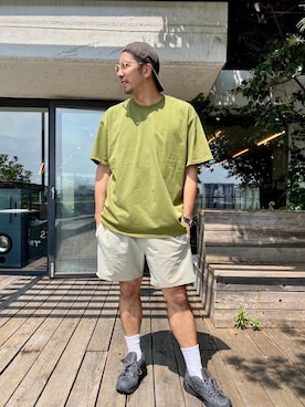 「Saturdays NYC（サタデーズ ニューヨークシティ ）のアイテム（トップス）」を使った、furuさん（メンズ・181cm）の夏コーディネート