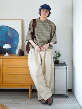 「POLeR（ポーラー）のアイテム」を使った、idakaさん（メンズ・172cm）の春コーディネート
