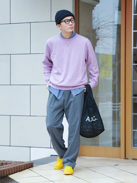 「UNIQLO（ユニクロ）のアイテム（スウェット）」を使った、idakaさん（メンズ・171cm）の春コーディネート