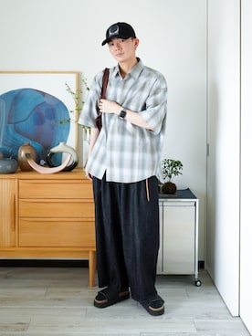 「ITTI（イッチ）のアイテム」を使った、idakaさん（メンズ・172cm）の夏コーディネート