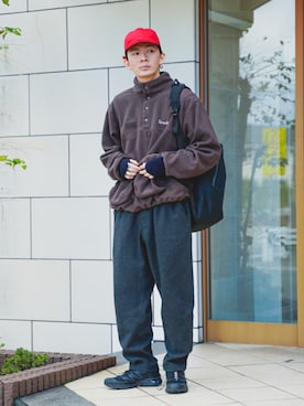 「BATONER（バトナー）のアイテム」を使った、idakaさん（メンズ・171cm）の冬コーディネート