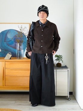 「アイテム（チノパンツ）」を使った、idakaさん（メンズ・172cm）の秋コーディネート