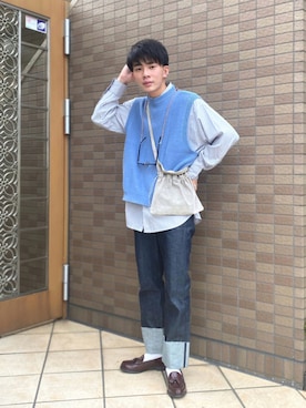 「MONKEY TIME（モンキータイム）のアイテム（パンツ）」を使った、idakaさん（メンズ・171cm）の秋コーディネート