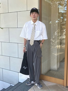 「CREARE -LINO-（クレアーレリノ）のアイテム（パンツ）」を使った、idakaさん（メンズ・171cm）の夏コーディネート