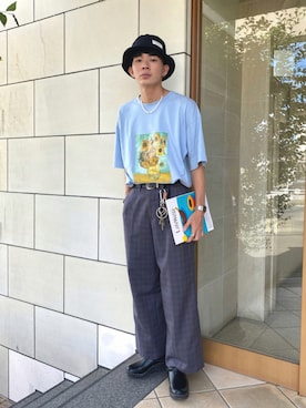 「PUBLIC TOKYO（パブリックトウキョウ）のアイテム（パンツ）」を使った、idakaさん（メンズ・171cm）の夏コーディネート