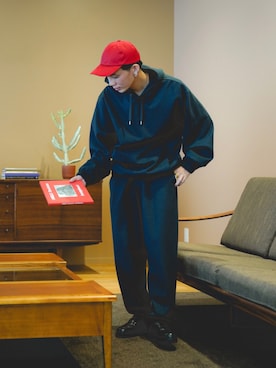 「CIOTA（シオタ）のアイテム（帽子）」を使った、idakaさん（メンズ・171cm）の秋コーディネート