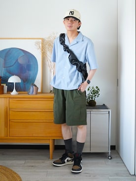 「LUENNA（ルエナ）のアイテム」を使った、idakaさん（メンズ・172cm）の夏コーディネート