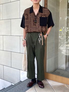 「CREARE -LINO-（クレアーレリノ）のアイテム（トップス）」を使った、idakaさん（メンズ・171cm）の夏コーディネート