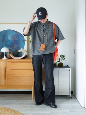 「アイテム（財布）」を使った、idakaさん（メンズ・172cm）の夏コーディネート