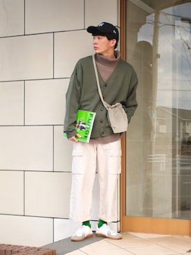「BROKEN BASE（ブロークンベース）のアイテム（パンツ）」を使った、idakaさん（メンズ・171cm）の冬コーディネート