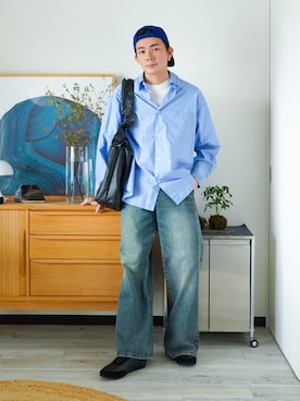 「アイテム（ピアス（片耳用））」を使った、idakaさん（メンズ・172cm）の秋コーディネート