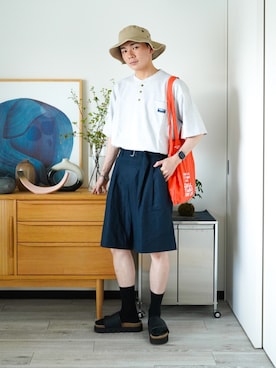 「Hender Scheme（エンダースキーマ）のアイテム」を使った、idakaさん（骨格ナチュラル・メンズ・172cm）の夏コーディネート