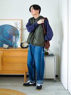 「アイテム（ピアス（片耳用））」を使った、idakaさん（メンズ・172cm）の秋コーディネート