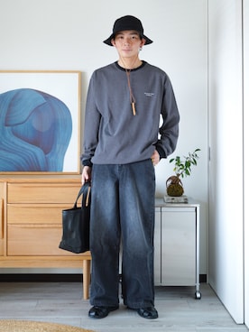 「LENO（リノ）のアイテム」を使った、idakaさん（メンズ・171cm）の秋コーディネート