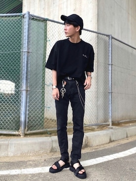 「HARE（ハレ）のアイテム（帽子）」を使った、idakaさん（メンズ・171cm）の夏コーディネート