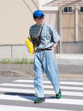 「Dr. Martens（ドクターマーチン）のアイテム（サンダル）」を使った、idakaさん（メンズ・171cm）の夏コーディネート