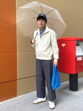 「PUBLIC TOKYO（パブリックトウキョウ）のアイテム（パンツ）」を使った、idakaさん（メンズ・171cm）の秋コーディネート