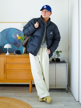 「アイテム（ピアス（片耳用））」を使った、idakaさん（メンズ・172cm）の冬コーディネート