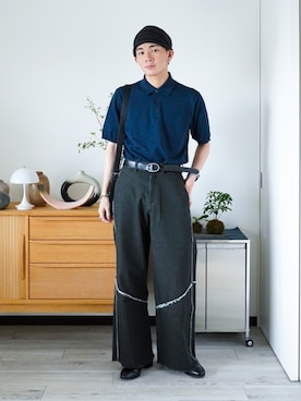 「アイテム（ニットキャップ/ビーニー）」を使った、idakaさん（メンズ・172cm）の夏コーディネート