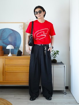 「アイテム（バッグ）」を使った、idakaさん（メンズ・172cm）の夏コーディネート