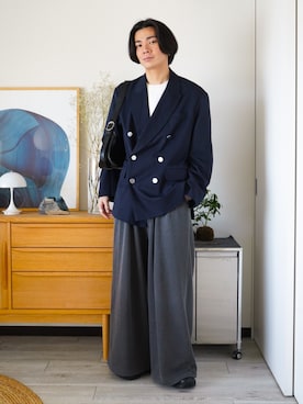 「LUENNA（ルエナ）のアイテム」を使った、idakaさん（メンズ・172cm）の春コーディネート