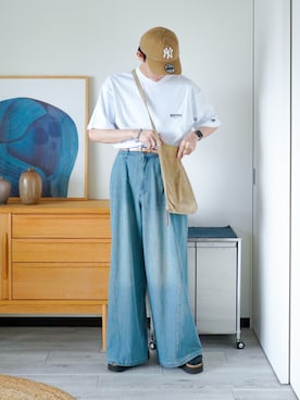 「アイテム（キャップ）」を使った、idakaさん（メンズ・172cm）の夏コーディネート