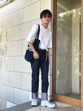 「MONKEY TIME（モンキータイム）のアイテム（パンツ）」を使った、idakaさん（メンズ・171cm）の夏コーディネート