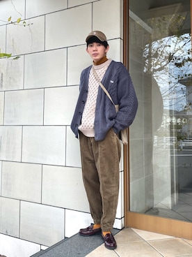 「epnok（エプノック）のアイテム（ニット/セーター）」を使った、idakaさん（メンズ・171cm）の冬コーディネート