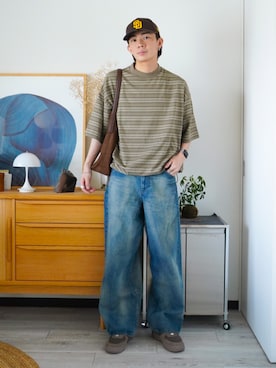 「LUENNA（ルエナ）のアイテム」を使った、idakaさん（メンズ・172cm）の夏コーディネート
