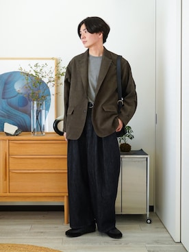 「アイテム（パンツ）」を使った、idakaさん（メンズ・172cm）の秋コーディネート