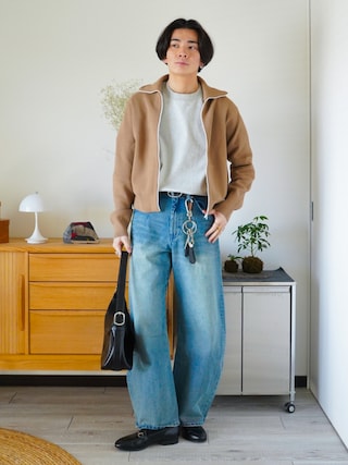 「LUENNA（ルエナ）の【LUENNA】Heavyweight Crewneck Sweatshirt / ヘビーウェイトクルーネックスウェット（スウェット）」を使った、idakaさん（メンズ・172cm）の冬コーディネート