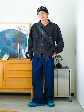 「アイテム（ピアス（片耳用））」を使った、idakaさん（メンズ・172cm）の秋コーディネート