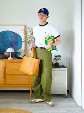 「アイテム（ピアス（片耳用））」を使った、idakaさん（メンズ・172cm）の夏コーディネート