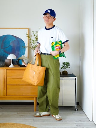 「ZOZOMARKET（ゾゾマーケット）のZOZOMARKET by idaka-BDUカーゴパンツ（カーゴパンツ）」を使った、idakaさん（メンズ・172cm）の夏コーディネート