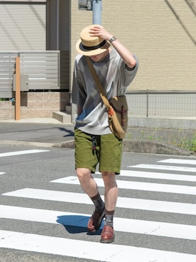 「Gramicci（グラミチ）のアイテム」を使った、idakaさん（メンズ・171cm）の夏コーディネート