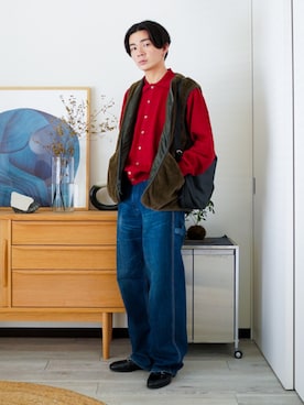 「アイテム（ピアス（片耳用））」を使った、idakaさん（メンズ・172cm）の秋コーディネート