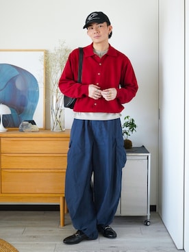 「アイテム（ピアス（片耳用））」を使った、idakaさん（メンズ・172cm）の春コーディネート