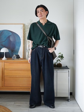 「LUENNA（ルエナ）のアイテム」を使った、idakaさん（メンズ・172cm）の春コーディネート