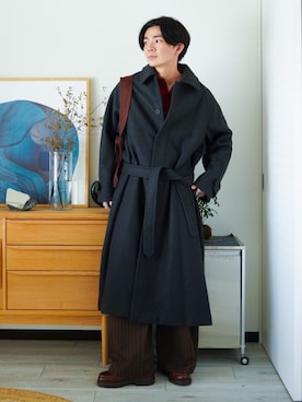 「アイテム（トートバッグ）」を使った、idakaさん（メンズ・172cm）の秋コーディネート