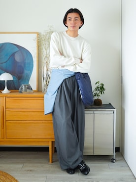 「アイテム（ピアス（片耳用））」を使った、idakaさん（メンズ・172cm）の春コーディネート