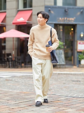 「Paraboot（パラブーツ）のアイテム（ブーツ）」を使った、idakaさん（メンズ・171cm）の秋コーディネート