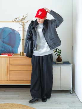 「SINSS（シンス）のアイテム（スラックス）」を使った、idakaさん（メンズ・171cm）の冬コーディネート