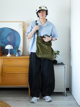 「ASICS（アシックス）のアイテム」を使った、idakaさん（メンズ・172cm）の夏コーディネート