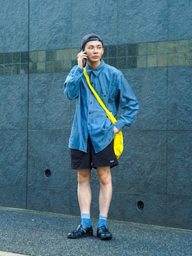 「Paraboot（パラブーツ）のアイテム（サンダル）」を使った、idakaさん（メンズ・171cm）の夏コーディネート